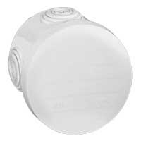 Boîte ronde Plexo IP 55 étanche - blanc - 4 embouts