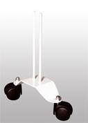 411SD Paire pieds roulettes RAL9010 13cm