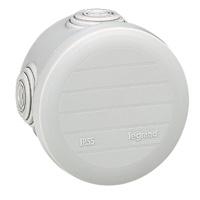 Boîte ronde Plexo IP 55 étanche - gris  - 4 embouts
