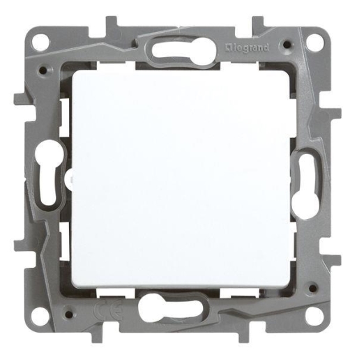 Niloé poussoir 6A 250V NO-NF blanc à griffes