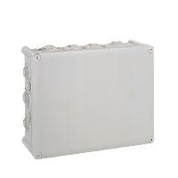 Boîte rectangul. Plexo IP 55 étanche - gris - 24 embouts