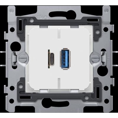 DOUBLE CHARGEUR USB + C