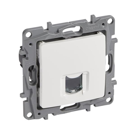 Niloé prise RJ45 cat. 6 UTP blanc à griffes