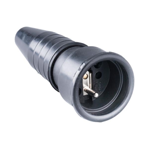 PRISE MOBILE CAOUTCHOUC 2P+T   KERAF
