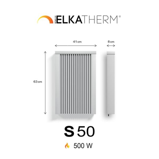 S50  0,5 kw  RAL9010 63/41/8 cm