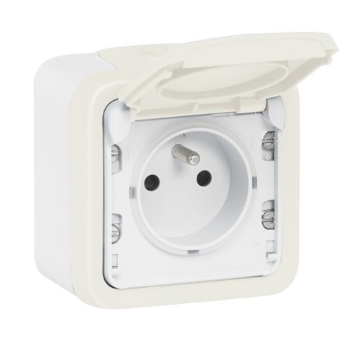 Plexo prise 2P+T GP blanc appareil complet