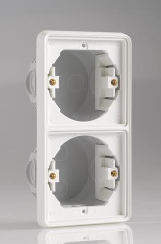 HYDRO CADRE D'ENCASTR. DOUBLE VERTICALE BLANC