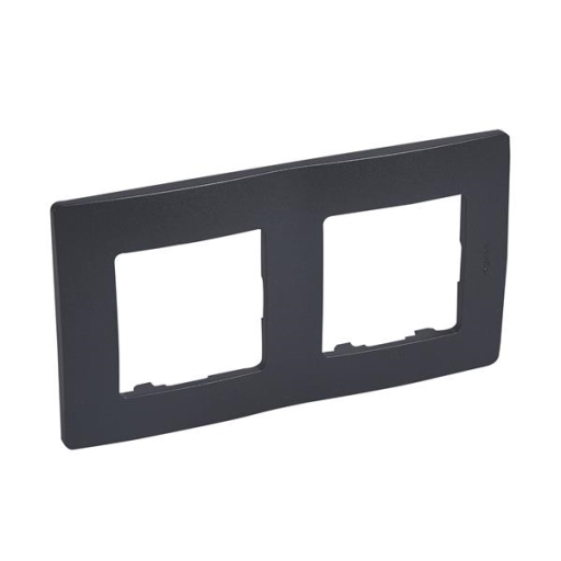 Niloé DIY plaque 2 postes entraxe 71mm anthracite