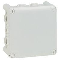 Boîte carrée Plexo IP 55 étanche - gris - 10 embouts