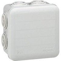 Aftakdoos Plexo vierk. IP 55 waterdicht -grijs- 7 kabelinv.