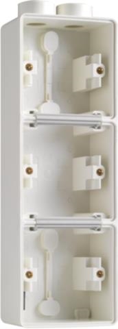 HYDRO BOITE TRIPLE VERTICALE 2ENTR BLANC