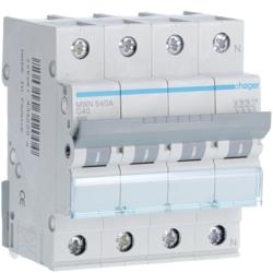 Disjoncteur 3kA - C - 3P+N - 40A - 4M