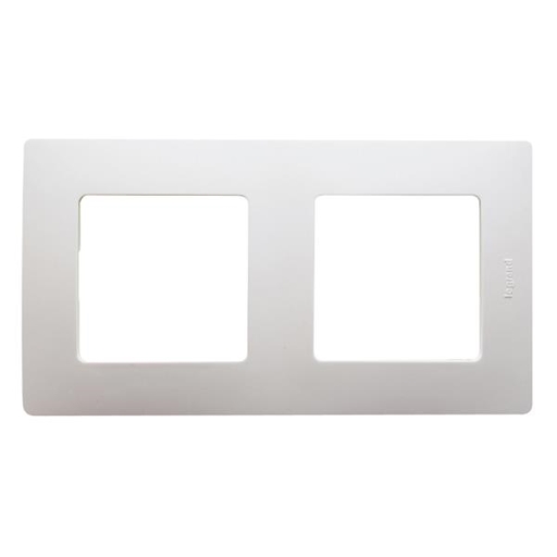 Niloé plaque double crème entraxe 71mm vertical / horiz.