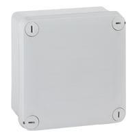 Boîte carrée Plexo IP 55 étanche - gris - faces lisses