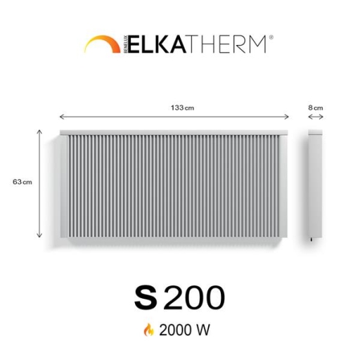 S200 2,0 kw  RAL9010 63/133/8 cm