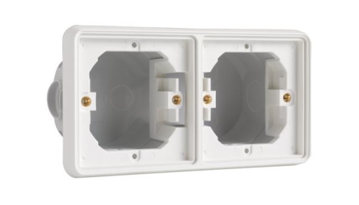 HYDRO CADRE D'ENCASTR. DOUBLE HORIZONTAL BLANC