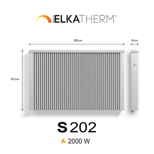 S202 2.0 kw  RAL9010  63/99/8 cm + thermostat 530