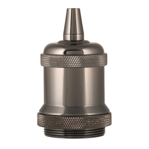 Retro Lampholder Alu E27 Compl. Black