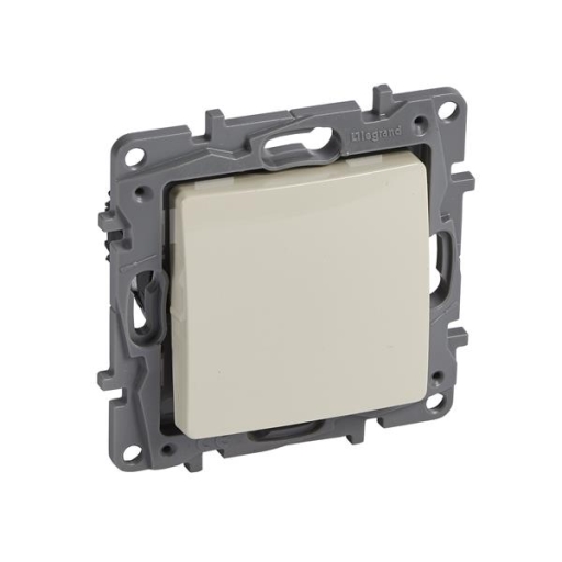 Niloé poussoir 6A 250V NO-NF crème à griffes