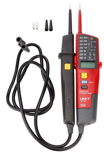 UNI-T UT18C 1.1 "LCD numérique Tension Tester - noir + rouge (2 * AAA)
