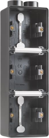 HYDRO BOITE TRIPLE VERTICALE 2ENTR NOIR
