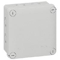 Boîte carrée Plexo IP 55 étanche - gris - 7 entrées