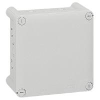 Boîte carrée Plexo IP 55 étanche - gris - 20 entrées