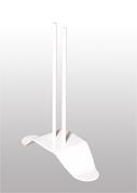 410SD  Paire pieds RAL9010 13 cm