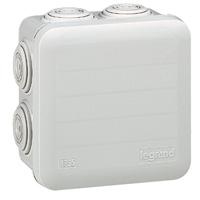 Boîte carrée Plexo IP 55 étanche - blanc - 7 embouts