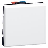 Mosaic tweep. wissel 10A 250V 2 mod. Wit