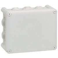 Boîte rectangul. Plexo IP 55 étanche - gris - 10 embouts