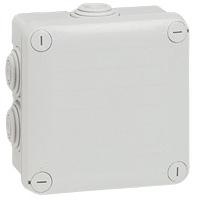 Aftakdoos Plexo vierk. IP 55 waterdicht -grijs- 7 kabelinv.