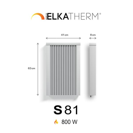 S81   0,8 kw  RAL9010 63/41/8 cm