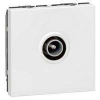 Mosaic prise TV simple 2 mod. Blanc