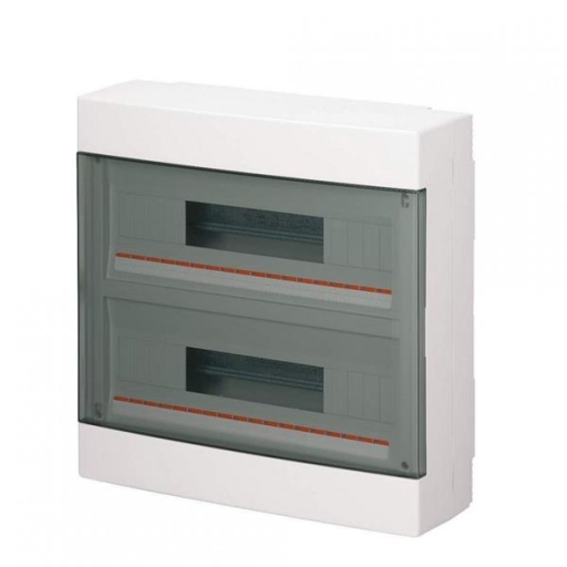 Coffret apparent  IP40 porte transparente 36 modules   b