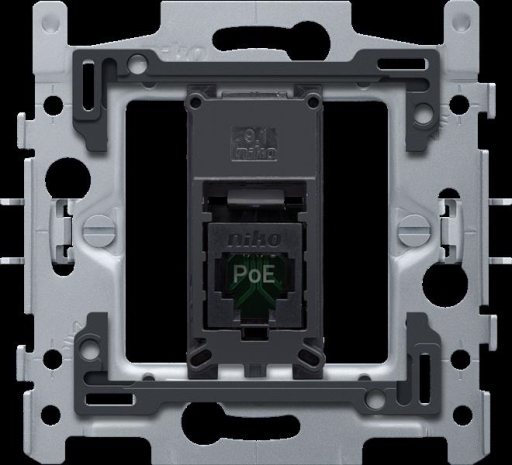 1 RJ45-AANSLUITING UTP CAT5E, POE++, VLAK, 60X71, KLAUW