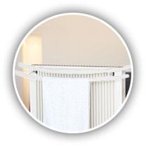 685 SWING Porte-serviette/Handdoekhouder  RAL9010 - 68.5/8 cm