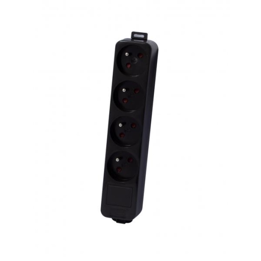 Bloc 4 x 16 A zonder kabel - zwart