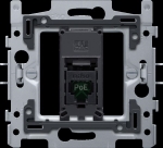 1 RJ45-AANSLUITING UTP CAT5E, POE++, VLAK, 60X71, KLAUW