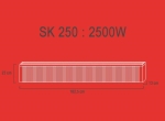 SK250  2,5 kw  RAL9010 23/163/13 cm