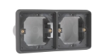 HYDRO CADRE D'ENCASTR. DOUBLE HORIZONTAL NOIR