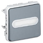 Plexo pouss. (no+nf) lumi 10a 250v composable gris