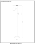 SKANSKA-LED Lampadaire 2x5W H141cm Blanc