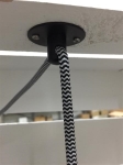 Serre-câble Plafond/Mur en Métal Noir