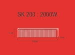 SK200  2,0 kw  RAL9010 23/133/13 cm