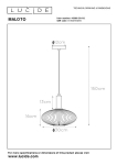 MALOTO SUSPENSION  Ø 30CM E27/40W AMBRE/MESSING