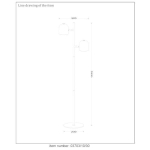 SKANSKA-LED Lampadaire 2x5W H141cm Noir