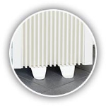 410SK  Paire pieds RAL9010 13 cm