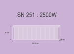 SN251  2,5 kw  RAL9010 38/163/8 cm