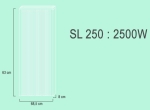 SL250  2,5 kw  RAL9010 122/69/8 cm